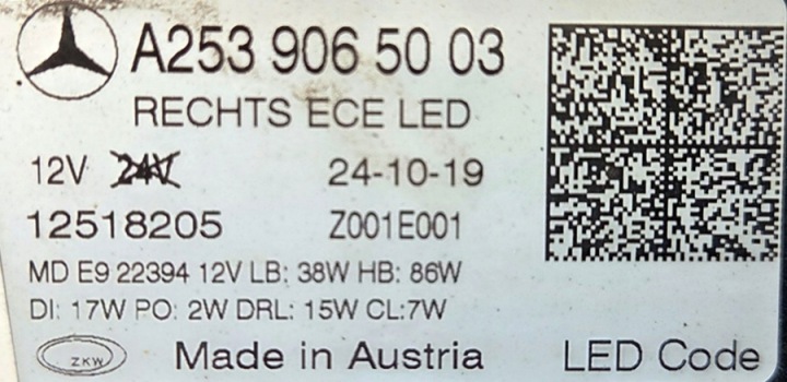 фото №14, Mercedes glc рестайлінг w253 фара фара права права a2539065003 євро px-8495
