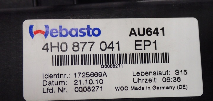 фото №11, Дах люк audi a8 d4 2011 рік 4h0877041 ep1