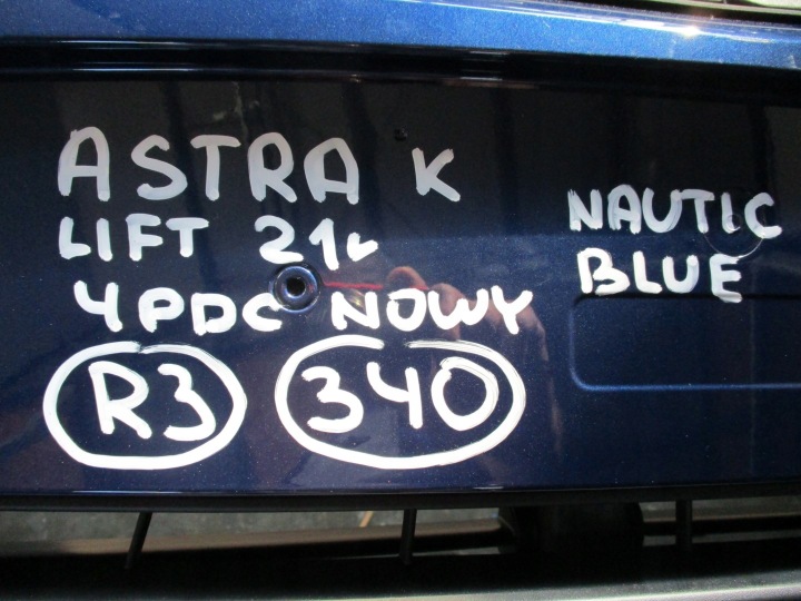 фото №9, Бампер opel astra k рестайлінг 20r 4 pdc nautic блакитний