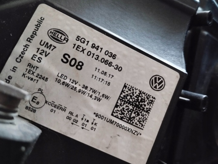 фото №8, Фара повний led vw golf vii 7 рестайлінг 5g1 2016-2020