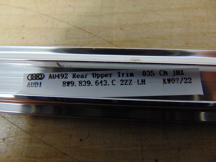 фото №15, Планка верхня двері праві зад хром audi a4 b9 рестайлінг