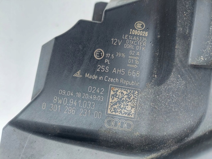 фото №11, Audi a4 b9 8w лампа левая перед передняя полный led