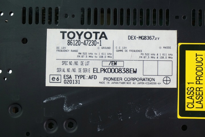 фото №9, Радіо cd toyota prius ii 86120-47230