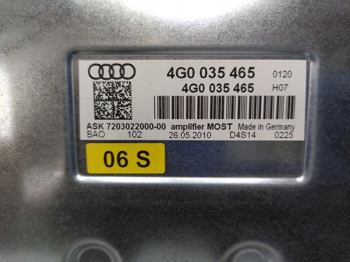 фото №11, 4g0035465 підсилювач аудіо b&o audi a6 a7 a5 a4
