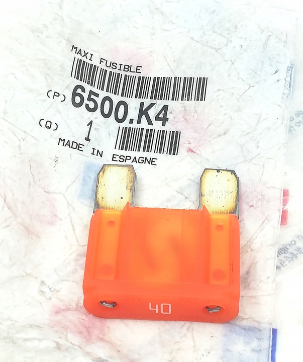 фото №1, Предохранитель 40a citroen berlingo ii c3 c5 6500k4