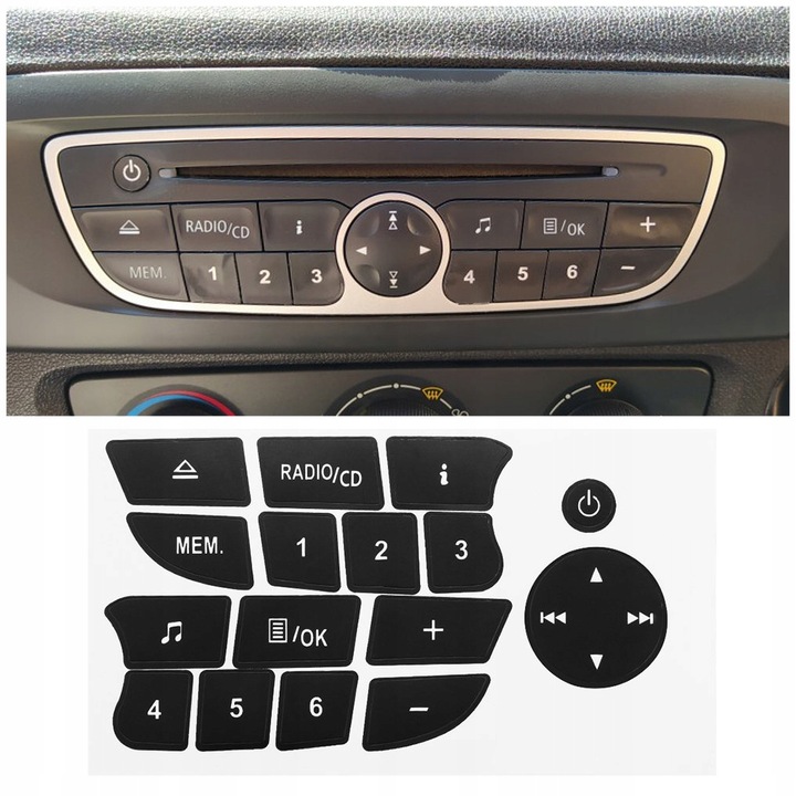 фото №1, Scenic grand scenic наклейки ремонтные радио