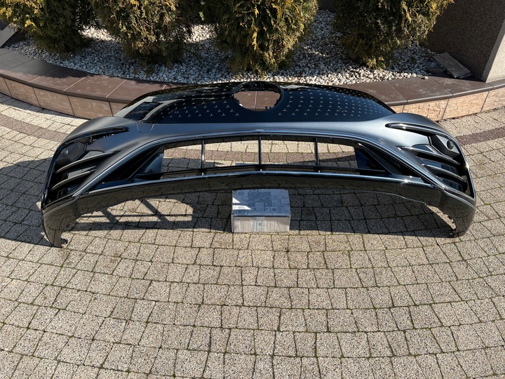 фото №13, Mercedes eqs 297 amg бампер перед решітка радіатора хром pdc