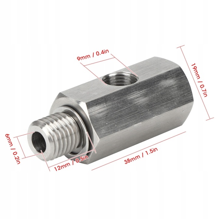 фото №8, M12x1,5 1/8 npt turbo датчик давления масла адаптер trójnikowy аксессуары