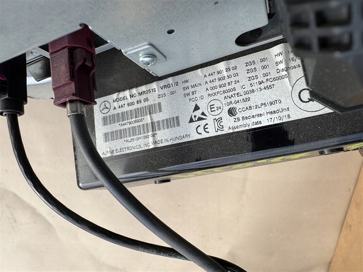 фото №7, Радіо екран колодки mercedes vito w 447 модель: 14-20r.