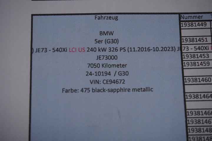 фото №10, Капот pas лампи led bmw g30 g31 lci 540i usa 475