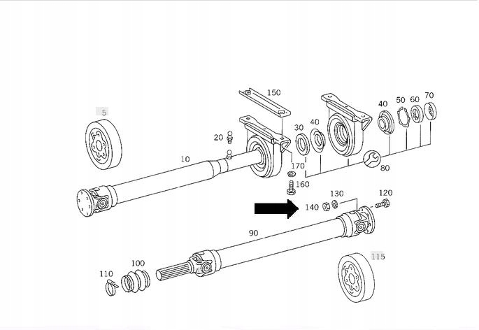 фото №3, Mercedes sprinter vito гайка болты вала оригинальный номер