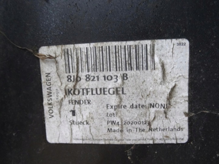 фото №12, Audi tt 8j 06-14 крило перед переднє лівий оригінал oem lx7z 8j0821103b