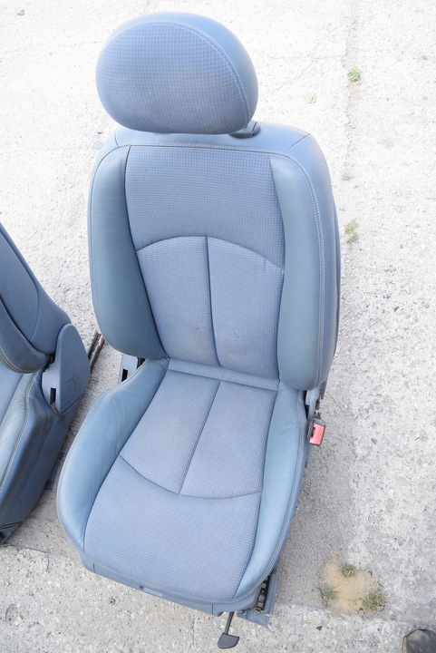 фото №6, Mercedes w211 оббивка шкіра сидіння сидіння eu синій комплект універсал