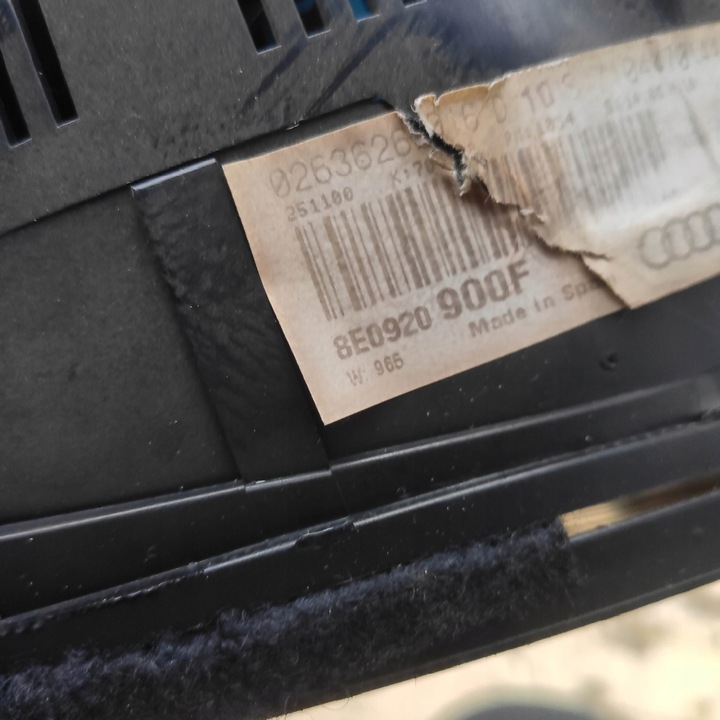 фото №9, Спидометр манометр audi a4 b6 2.0b 8e0920900f