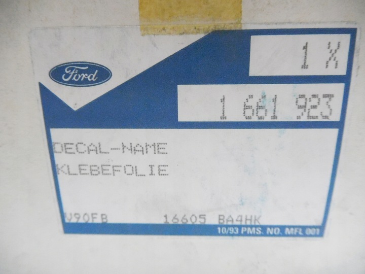фото №6, Наклейка, надпис fiesta turbo ford fiesta оригінальний номер 1661923