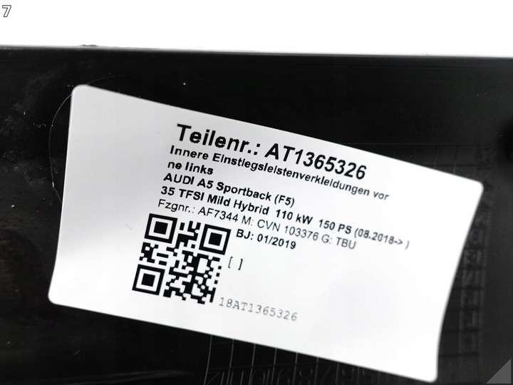 фото №8, Audi a5 8w6 f5 a4 8w0 b9 15-19 нижня захист планка стійка a поріг версія uk