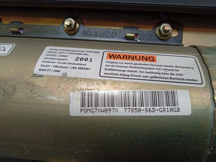 фото №5, Civic vii подушка безпеки пасажира заглушка eu 77850s6dg810