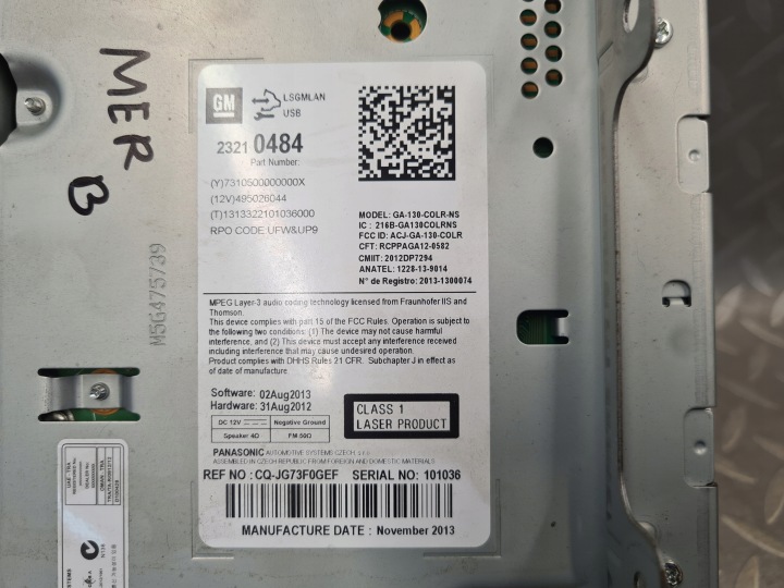 фото №7, Магнітола модуль cd600 cd 600 opel meriva ii b оригінал 23210484