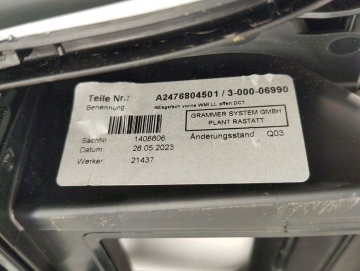 фото №7, Средняя консоль mercedes-benz eqb 2023 a2476804501