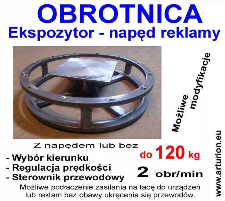 фото №11, Obrotnica механизм поворотный stojąco-wiszący do 120kg reg.prędk i выбор kie