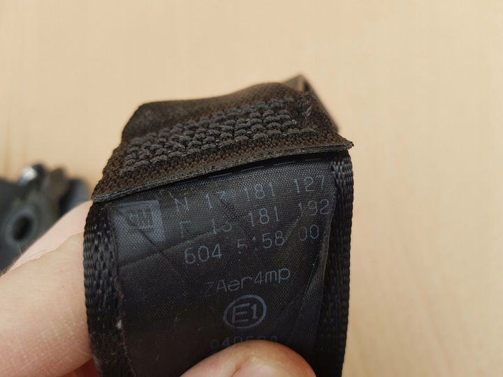 фото №13, Pas безопасности правый перед пассажира opel astra h / 5 дверная 13181127