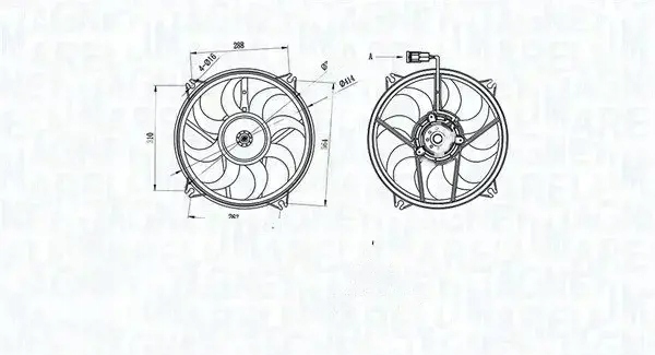 фото №1, Вентилятор радіатор 069422708010 магніт marelli