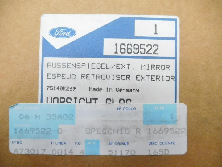фото №7, Зеркало правое ford escort 90-01 oem номер 1669522