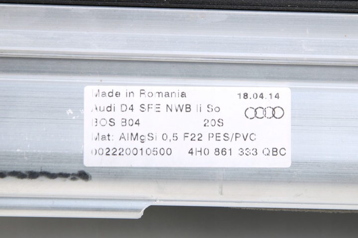 фото №7, Audi a8 d4 4h ролета двері лівий зад 4h0861333qbc
