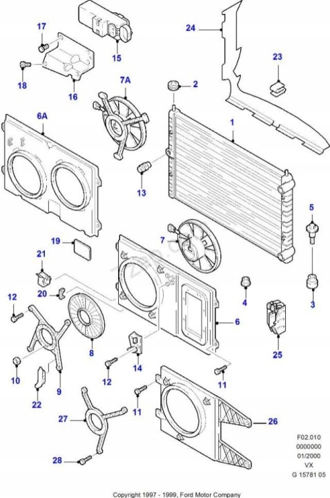 фото №8, Защита радиатор ford galaxy vx 94-00 1103024