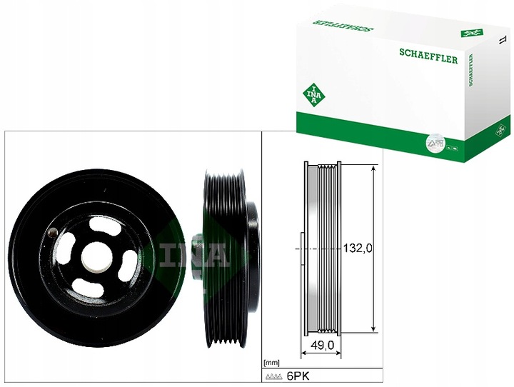 фото №1, Колесо ременное вала коленчатого ford b-max c-max ii ecosport fiesta vi