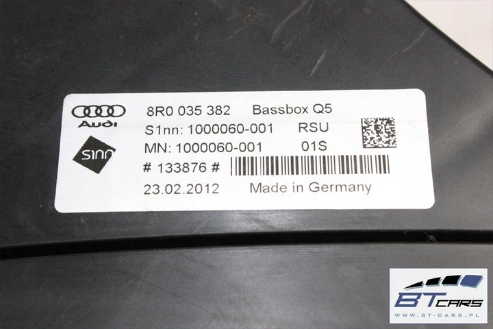 фото №13, Audi q5 набор динамиков динамики динамик труба 8r 8r0035415a 8r0035399 8r00