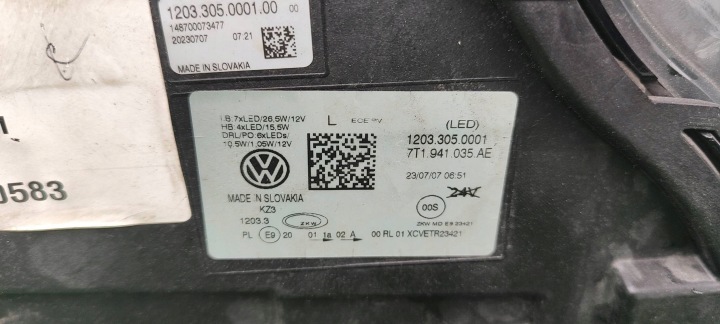 фото №12, Фара передня volkswagen transporter t7 7t1941035ae перед сторона ліва