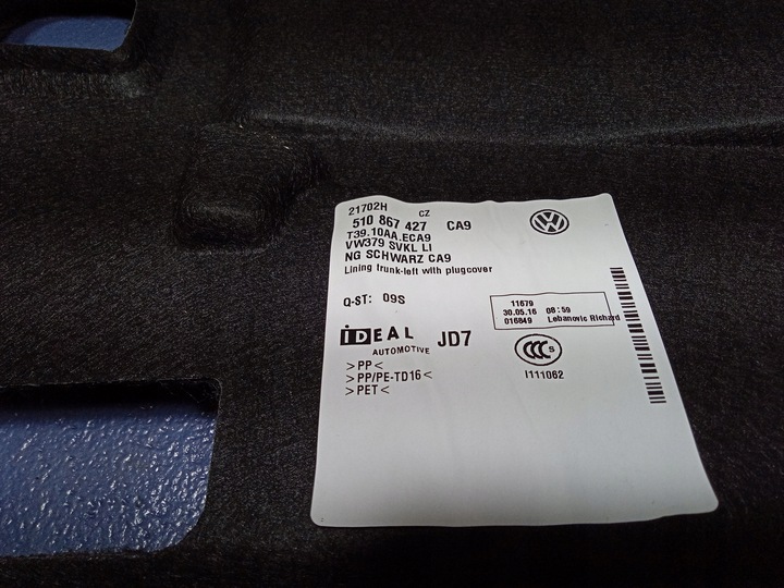фото №4, Golf vii sportsvan оббивка багажника боковина лівий 510867427