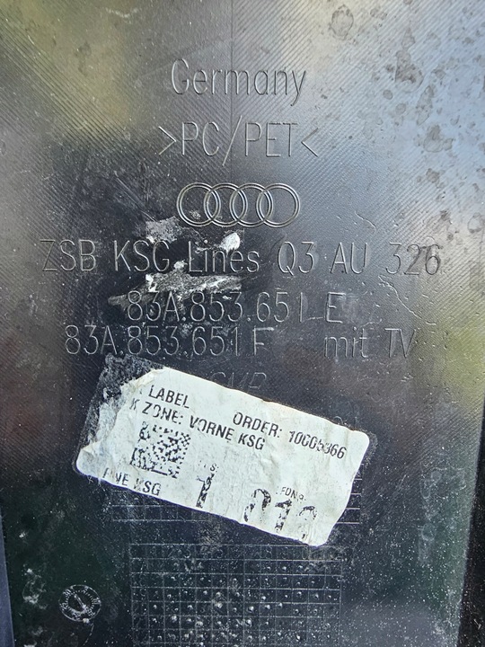 фото №8, Audi решётка радиатора q3 83a рестайлинг s-line оригинал 83a8533651e хороший