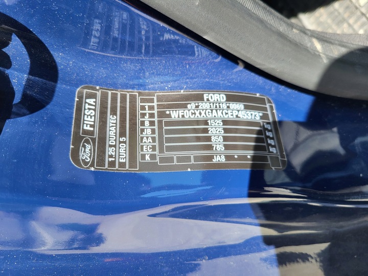фото №8, Ford fiesta mk7 14r 1.25 комп'ютер замок запалювання спідометр