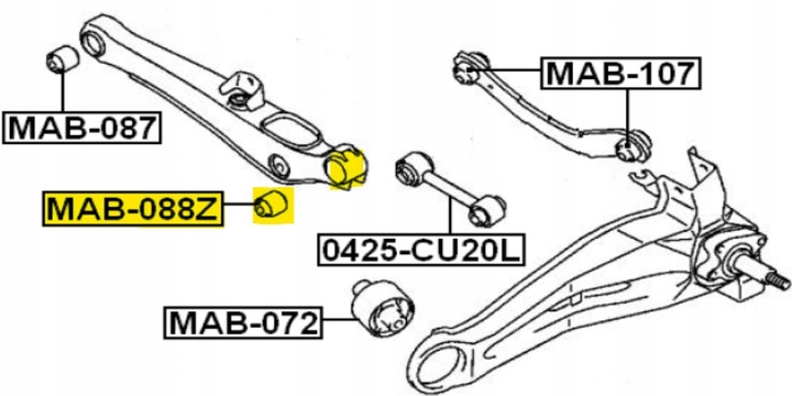 фото №3, Втулка рычага поперечного заднего dodge caliber jeep patriot compas