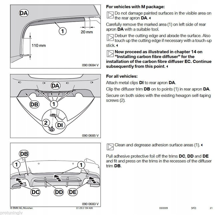 фото №7, Задний бампер performance twin diffuser do bmw e90/e91 04-11