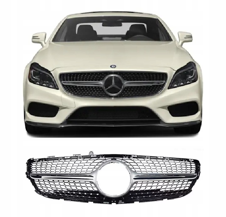 фото №1, Решётка радиатора решётка mercedes cls w218 c218 14-18 amg diamond хром