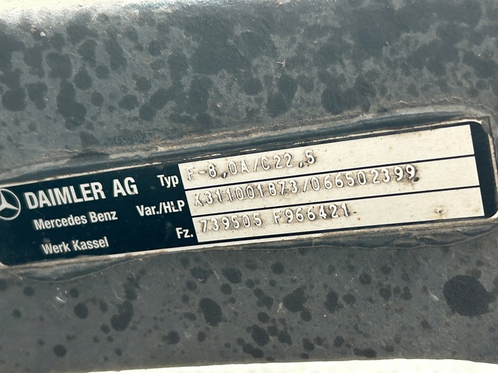 фото №8, Вісь ступиця передня mercedes actros mp4 a9603312701 18r