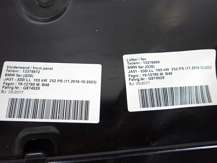 фото №12, Bmw 5 g30 pas переднє підсилювач радіатор