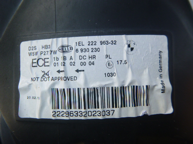 фото №7, Фара правый лампа bmw x5 e53 ксенон 99-03