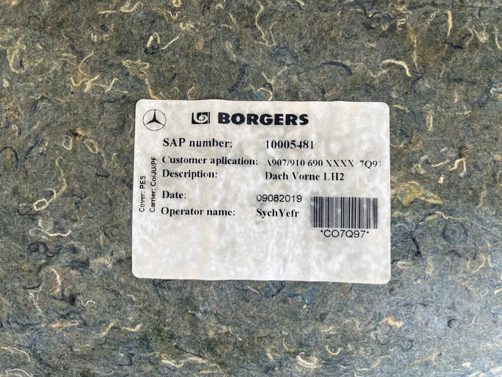 фото №11, Mercedes sprinter w907 21r потолок оригинал европа