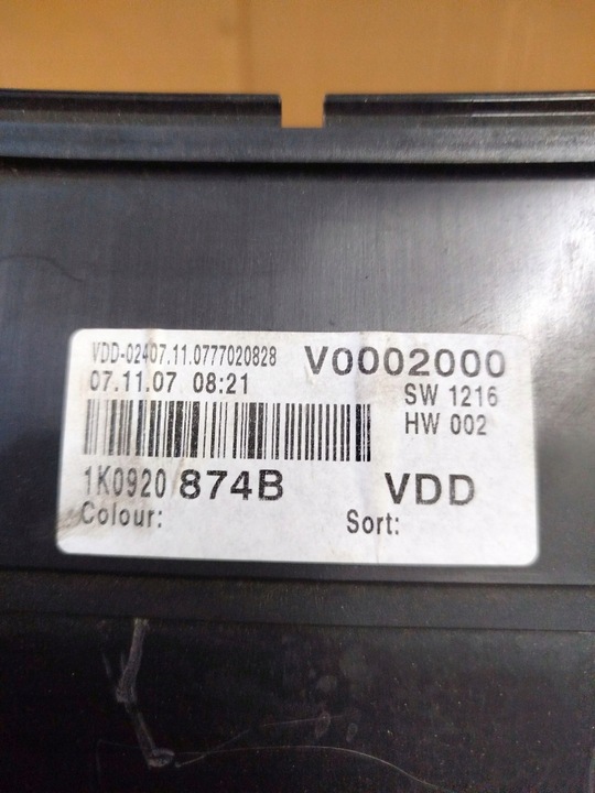 фото №5, Спидометр спидометр volkswagen golf v 1k0920874b