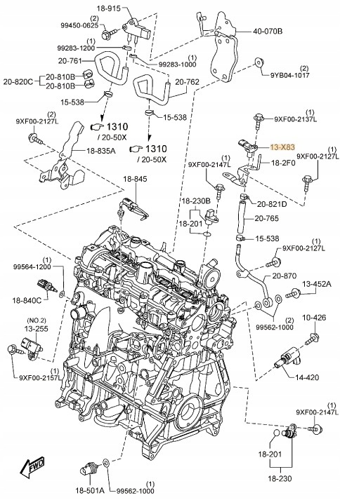 фото №5, Оригинальный номер mazda shy6-18-w00 датчик давления выхлопных газов