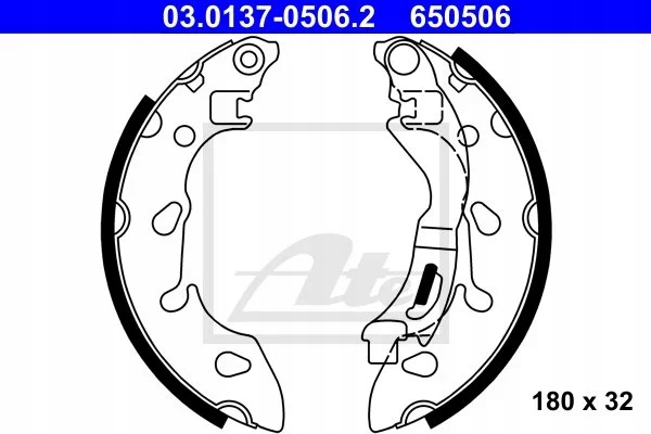 03.0137-0506.2 КОЛОДКИ HAM. FIAT PANDA/500 0,9-1,2/1,3