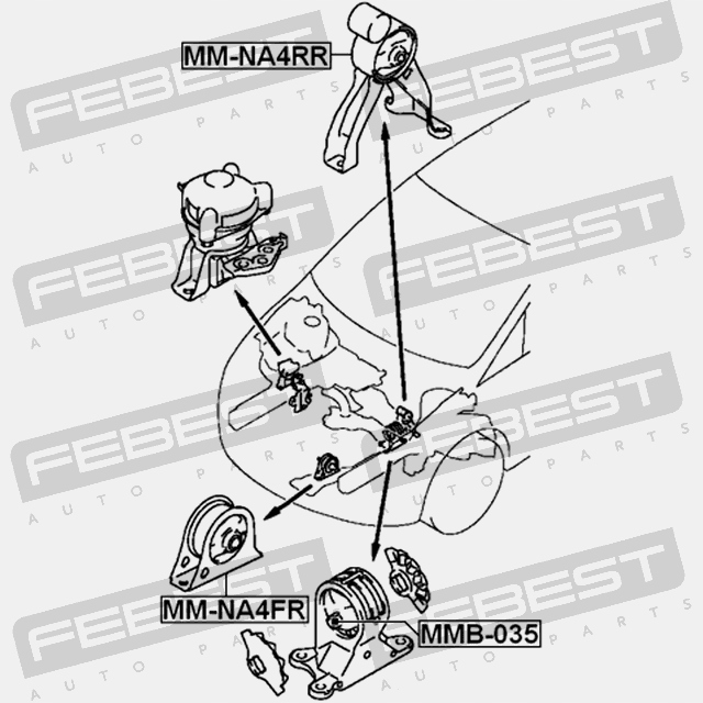 фото №13, Febest mmb-035 підшипник двигуна