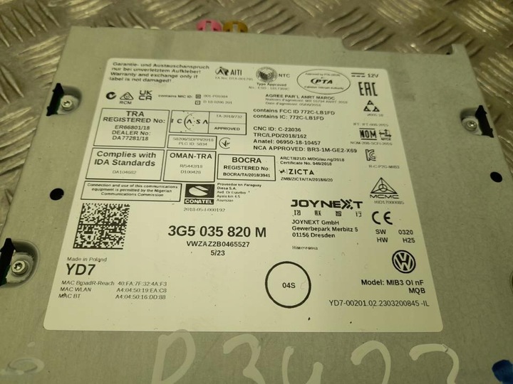 фото №7, Радіо з програвач cd man tge 3.180 2023 5nn919605b