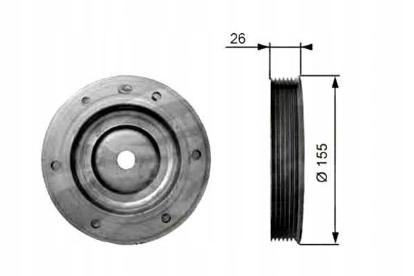 фото №2, Колесо ременное вала коленчатого volvo s40 ii v50 citroe