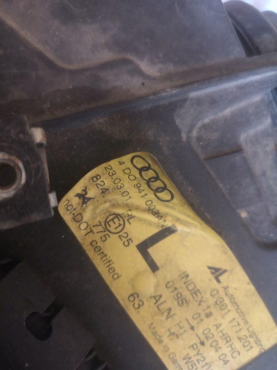 фото №6, Лампа ліва перед ксенон plus audi a8 d2 рестайлінг 4d0941003an