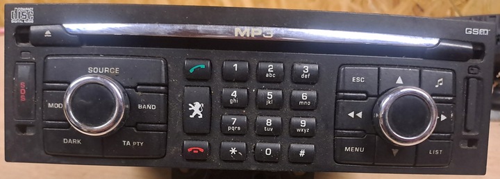 фото №1, Peugeot 307 sw радіо заводські mp3 gps 96645901xt